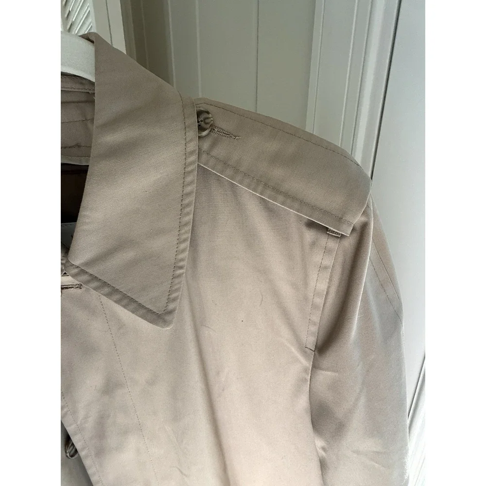 VTG 80s London Fog Maincoats Thinsulate Trench Coat Mens 38R Khaki USA Flawless